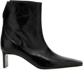 Khaite Ona 55 Enkellaars - Dames - Laarzen met Hak - Zwart - 37 EU - Leer - Schoenen