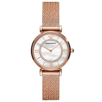 Emporio Armani Gianni T-Bar Horloge - Dames - Horloges - Roze - ONE Size - Accessoires