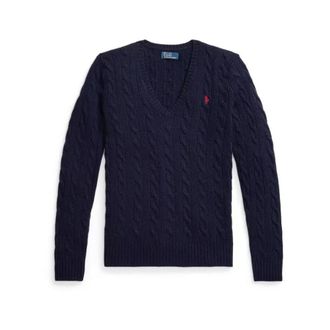 Polo Ralph Lauren V-neck Knitwear, female, Blue, XS, Vesta