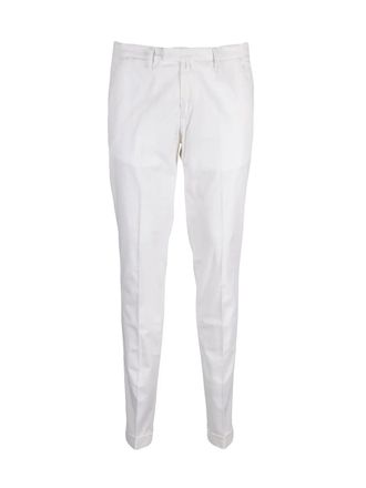 BRIGLIA 1949 Cotton And Linen Blend Trousers With Subtle Crease