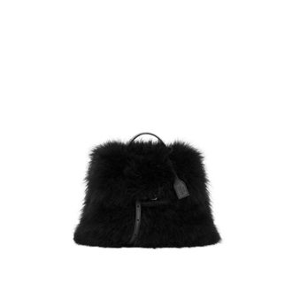 Moschino Handbags, female, Black, Size: ONE SIZE Tie Me Small Hand Bag