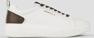 Alexander Smith Stone Man in white and military green heel