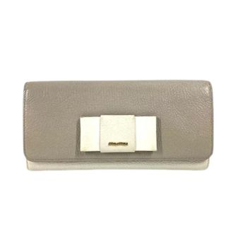 Miu Miu Portafoglio in pelle Pre-owned - - Pre-owned - Donna - Grigio - ONE SIZE