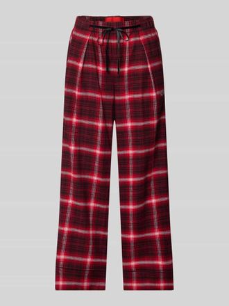 HUGO BOSS Relaxed Fit Pyjama-Hose aus reiner Baumwolle Modell FLANNEL in Rot, Gr&ouml;&szlig;e XL