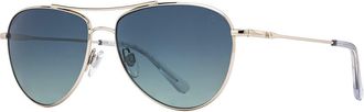 American Optical Margot 58mm Round Nylon Non Polarized in Silver - Ngn-P at Nordstrom