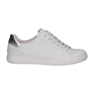 Caprice Witte Zilveren Sneakers voor Vrouwen - Dames - Sneakers - Wit - 38 EU - Schoenen