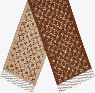 Gucci Sciarpa in cashmere con stampa GG - GUCCI - gender_Man