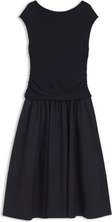 BOSS Structured-jersey dress with poplin skirt