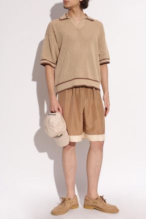 Dsquared2 Silk Shorts, Mens, Brown