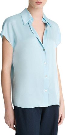 Vince Silk Ruched Blouse