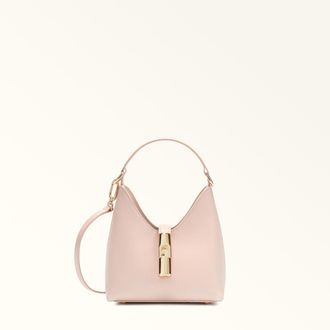Furla Iride Borsa Mini Dusty Pink Rosa Pelle Stampata Donna