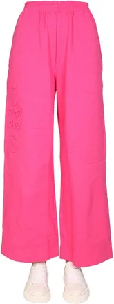 McQ by Alexander McQueen Wide Leg Cotton Joggers - Pink