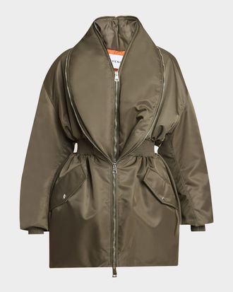 Givenchy Dual-Zipper Shawl Collar Bomber Jacket