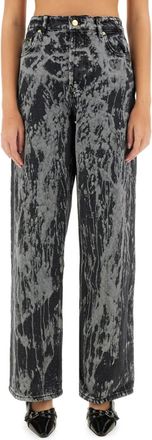 Ganni Multicolor Straight High Rise Jeans