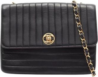 Chanel Pre-owned Vintage Schoudertas - Dames - Vintage Schoudertas - Zwart - ONE Size - Leer - Vintage