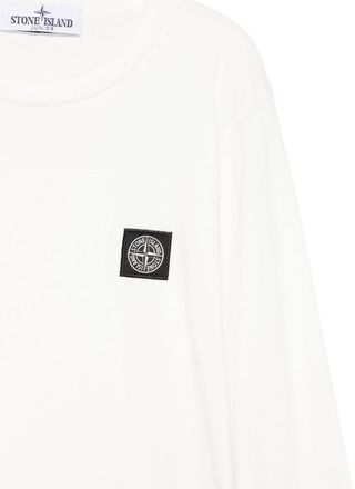Stone Island Boys Junior T-Shirt White Cotton T-Shirts And Polos