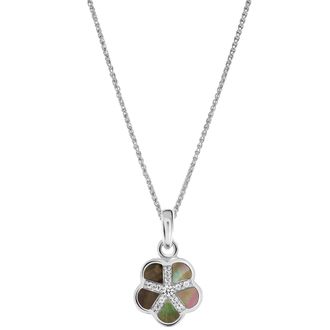 Orphelia Daisy WoMens 925 Sterling Silver Pendant with Chain - ZH-7585 - One Size