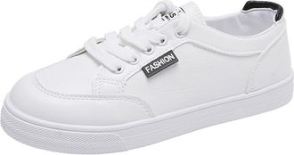 Generic Women Lightweight Running Sport and Outdoor Shoes Womens Spring and Autumn Fashion Sports Breathable White Shoes Shallow Mouth Flat Bottom Casual Wide