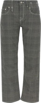 R13 Boy Straight Crop Broeken - Dames - Straight fit broeken - Veelkleurig - W27 - Katoen - Broeken