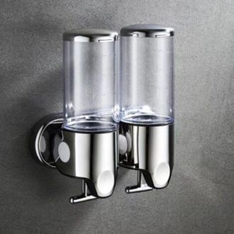 OEM Dispensador De Jab&oacute;n Transparente Para Montaje En Pared - 500 Ml X 2 - Crezuo