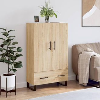 Berkfield Home Highboard Sonoma Oak 69.5x31x115 cm Engineered Wood in Brown