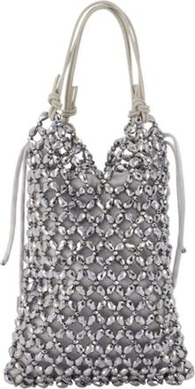 Staud Karla Tas - Dames - Handtassen - Grijs - ONE Size - Leer - Tassen
