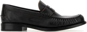 Prada Black Leather Loafers