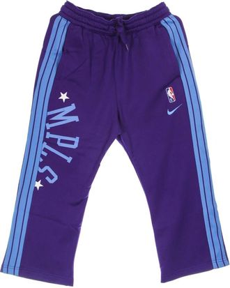 Nike Paarse NBA Courtside Trainingsbroek - Dames - Trainingsbroeken - Paars - L - Polyester - Fitness