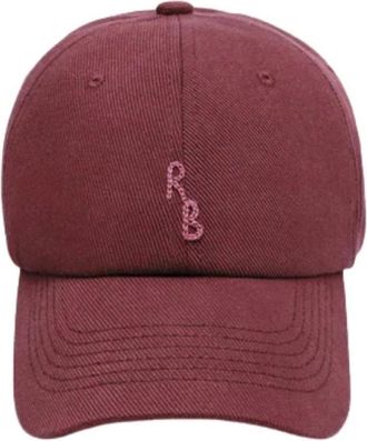 Ruslan Baginskiy Accessoires, Dames, Rood, ONE Size, Katoen, Geborduurde Baseballpet