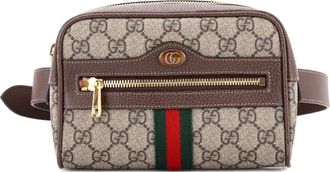 Gucci Marsupio Ophidia piccolo in tela cerata GG - Marrone