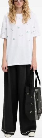 Stine Goya T-shirt a fiori - Bianco