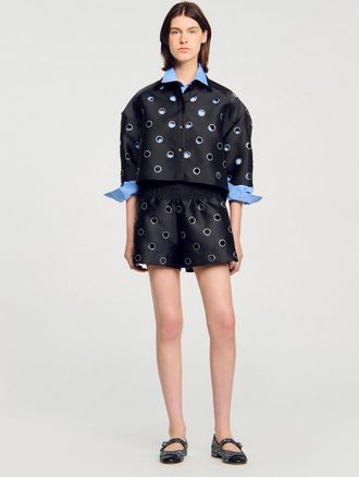 Sandro Pantalón corto con strass