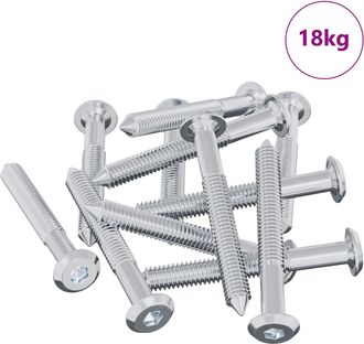 vidaXL Tornillo 1800 Uds. Plateado M6 X 50 Mm Acero Vidaxl