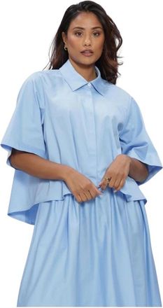 Est'seven Alijah Blouse Rnbw - Dames - Overhemden - Blauw - L - Denim - Overhemden