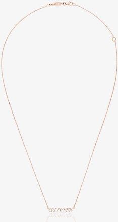 Suzanne Kalan 18kt Rose Gold Classic Diamond Bar Necklace - Womens - 18kt Rose Gold/Diamond