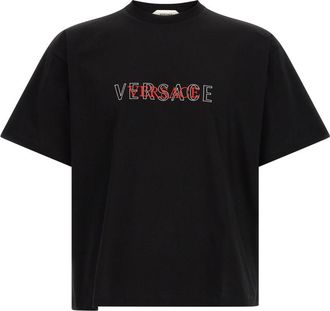 Versace Black Logo Crew Neck T-Shirt