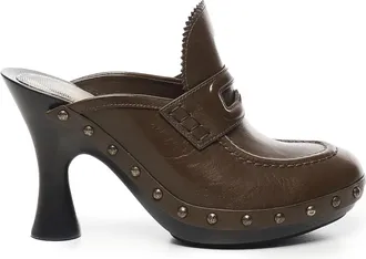 Burberry Bruine Sneakers met Houten Zool - Dames - Muiltjes - Bruin - 40 EU - Schoenen
