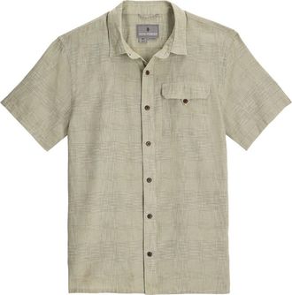 Royal Robbins Hempline Spaced Short Sleeve Hemp Blend Button-Up Shirt in Elm at Nordstrom, Size Xx-Large