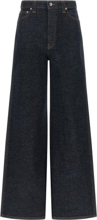 Khaite Black Flared High Rise Jeans