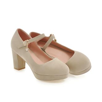 Generic Womens Suede Mary Jane Platform Pumps Adjustable Ankle Strap Crystal Charm Round Toe Chunky Block Heel Cushioned Insole Non Slip Durable Stylish Daily