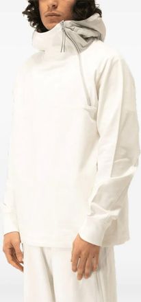 C.P. Company zip-front hooded sweatshirt - men - Cotton/Elastane - S - White