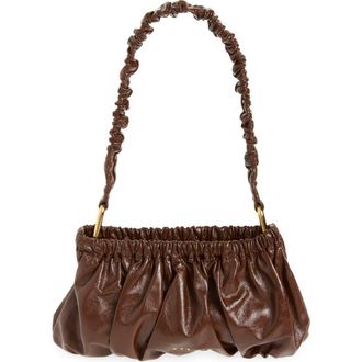 Marni Ruched Leather Shoulder Bag in Sudan at Nordstrom