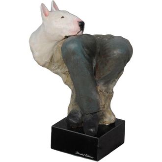 OEM Bull Terrier, Bull Terrier Iii - Estatuilla Pintada, Figura, Realizada Por El Artista, Marca Art-dog