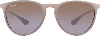 Ray-Ban Zonnebril Erika 4171 600068 Donker Rubberen Zand Bruin Verloop