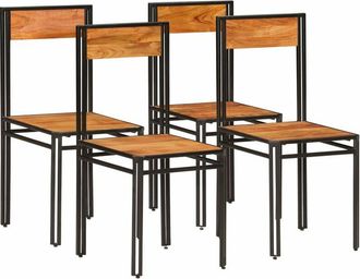 vidaXL Vidaxl - Sillas De Comedor 4 Unidades Madera Maciza De Acacia
