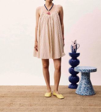 FRNCH Poroa Stripe Dress In Butter