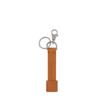 IL BISONTE Leren Lus Sleutelhanger - Heren - Sleutelhangers & Tashangers - Bruin - ONE Size - Leer - Accessoires