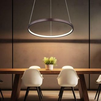 Globo Lighting Lampada a sospensione lampada a sospensione lampada da soffitto lampada da sala da pranzo lampada da soggiorno, metallo color caffè plastica opale