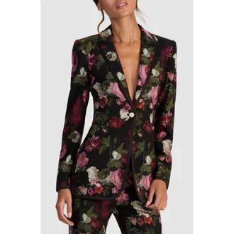 Alice & Olivia Breann Floral Fitted Blazer in Be Still at Nordstrom, Size 6