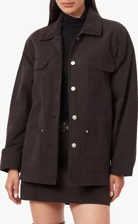 Habitual Oversized Utility Jacket in Chocolate at Nordstrom, Size X-Small